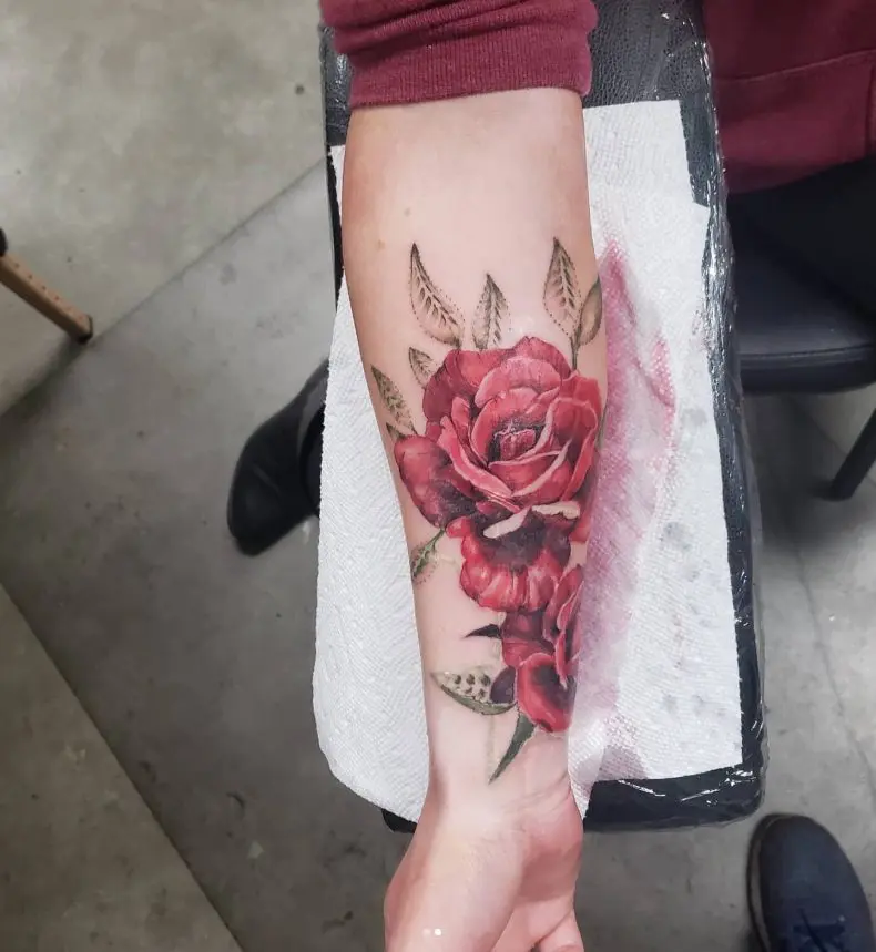 cover up of stars on forearm AFTER