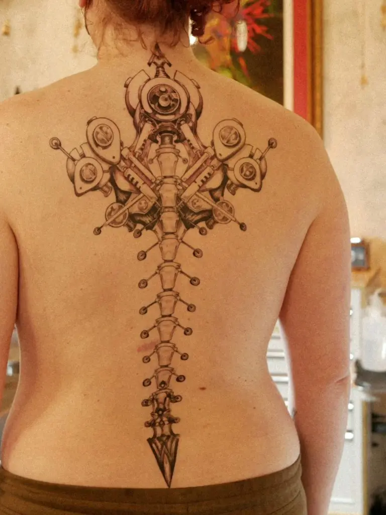 Ornamental spine piece by Birdy