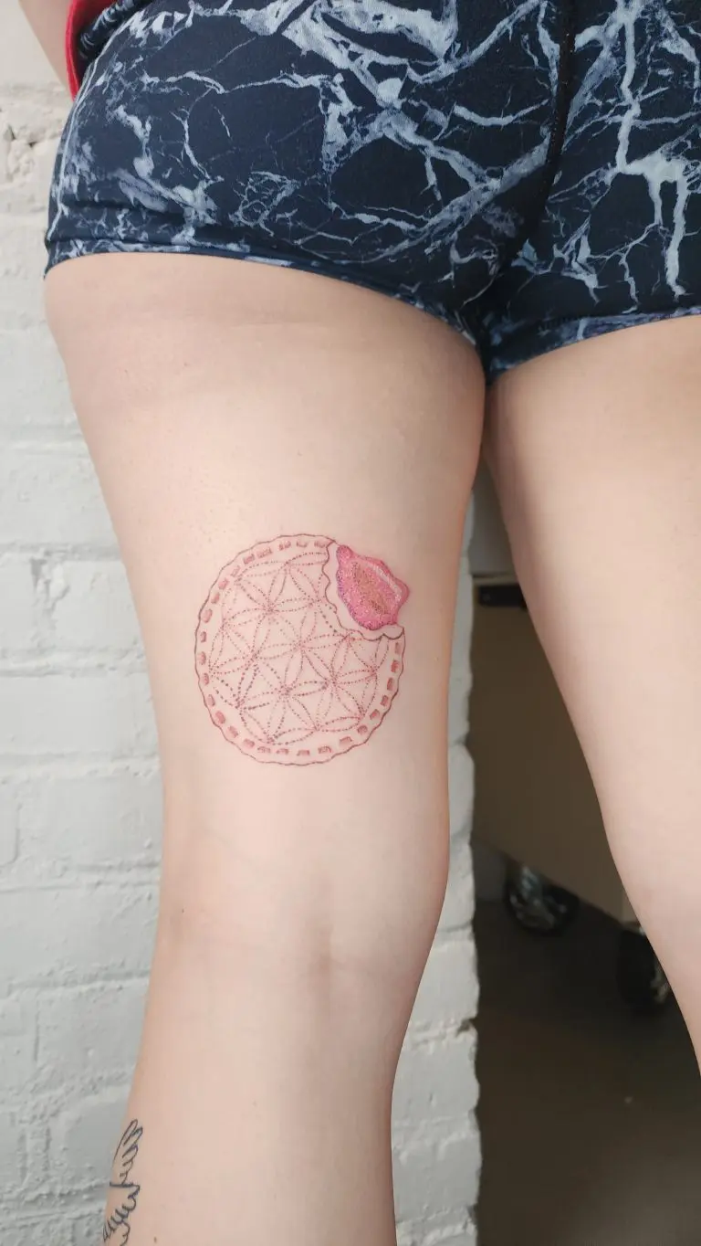 Fine red mandala circle by Alex